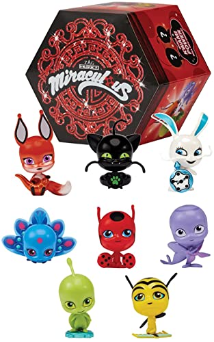 BANDAI-P50500 Miraculous: Tales of Ladybug & Cat Noir Chat Ladybug P50500-Caja Sorpresa con minifigura de Kwami para coleccionar, Modelo Aleatorio, Multicolor, 1 paquet (P50500)