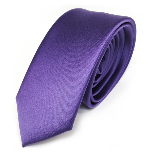 TigerTie - corbata estrecha - morado violeta monocromo poliéster - Tie