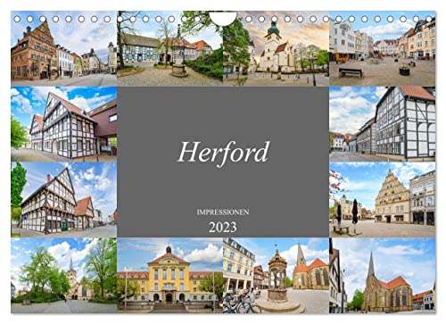 Herford Impressionen (Wandkalender 2023 DIN A4 quer), Calvendo Monatskalender