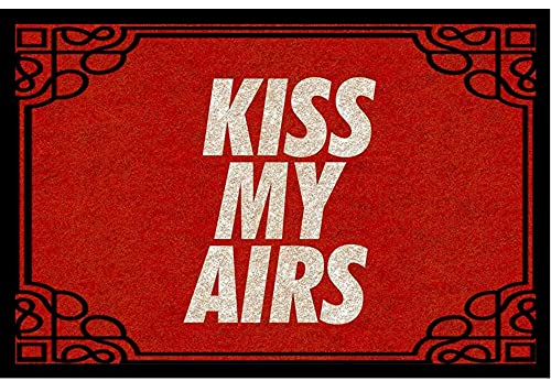 KISS MY AIRS - Felpudo de bienvenida para puerta de piso tejida al aire libre