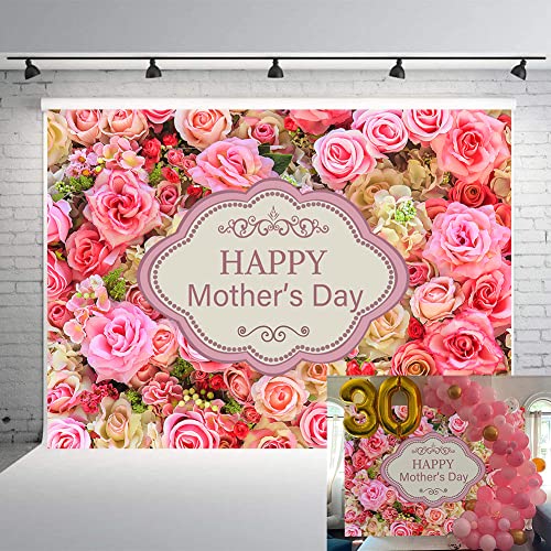 Fondo de fotografía para el día de la Madre, diseño de Flores con Rosas para el día de la Madre, fotografía de Fondo para Mujeres, Amor, mamá, Festival, Fiesta de cumpleaños