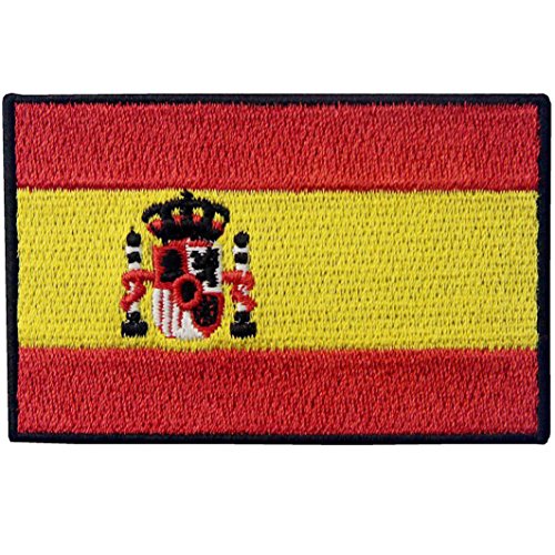 Bandera de España Español EEmblema nacional Parche Bordado de Aplicación con Plancha